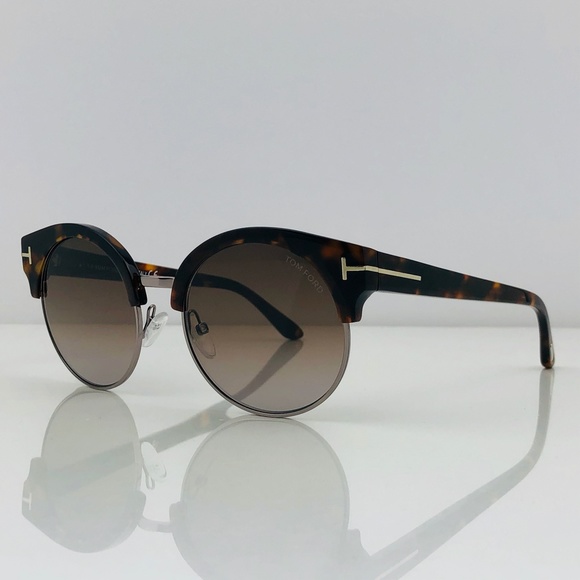 New TOM FORD Alissa Round Havana Brown Sunglasses - Picture 6 of 16